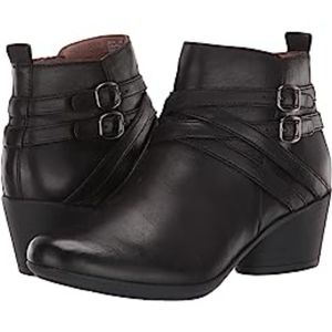 Dansko Roberta Black Buckle Ankle Boots size 39